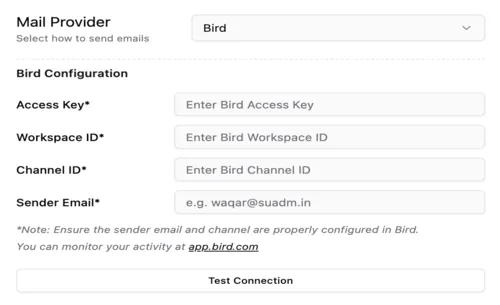 Bird Configuration