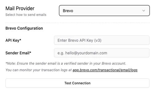 Brevo Configuration Overview