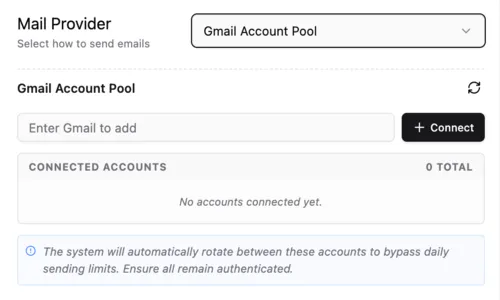 Gmail Account Pool Configuration