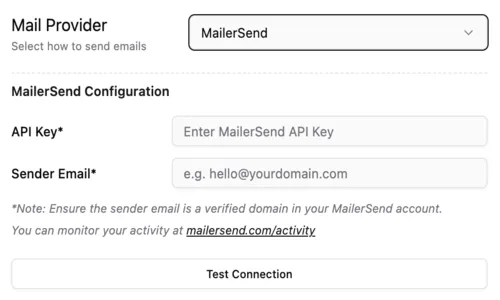 MailerSend Configuration Overview